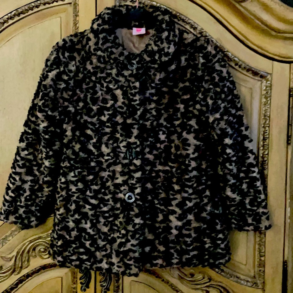 Faux fur lightweight girls jacket